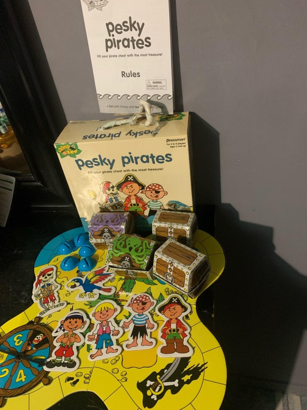 Vintage 2009 Chimp And Zee Pressman Peaky Pirates Board Game Missing One Coin
